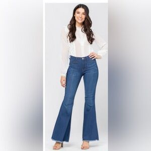 Judy Blue Super Flare Raw Hem Bellbottoms
